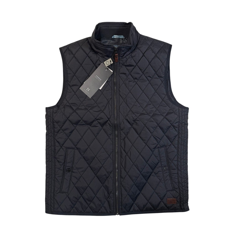 Nimbus Camden Diamond Quilted Vest Midnight Blue Gilet Mens Medium NWT Full Zip